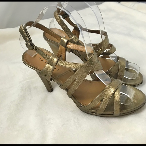 Tahari Senorita Gold Heels - Picture 4 of 8